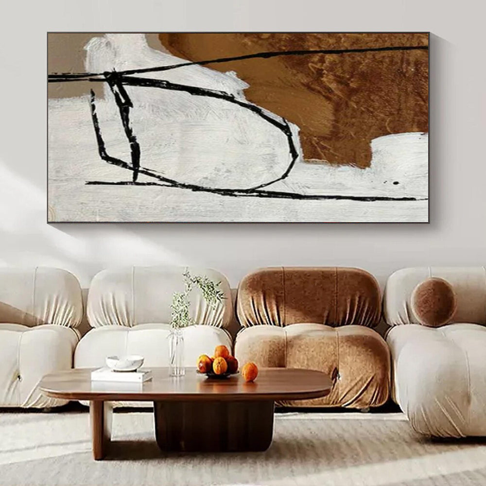Super-Sized Hand-Painted Modern Abstract Wall Decor for Living Room Picture Windows