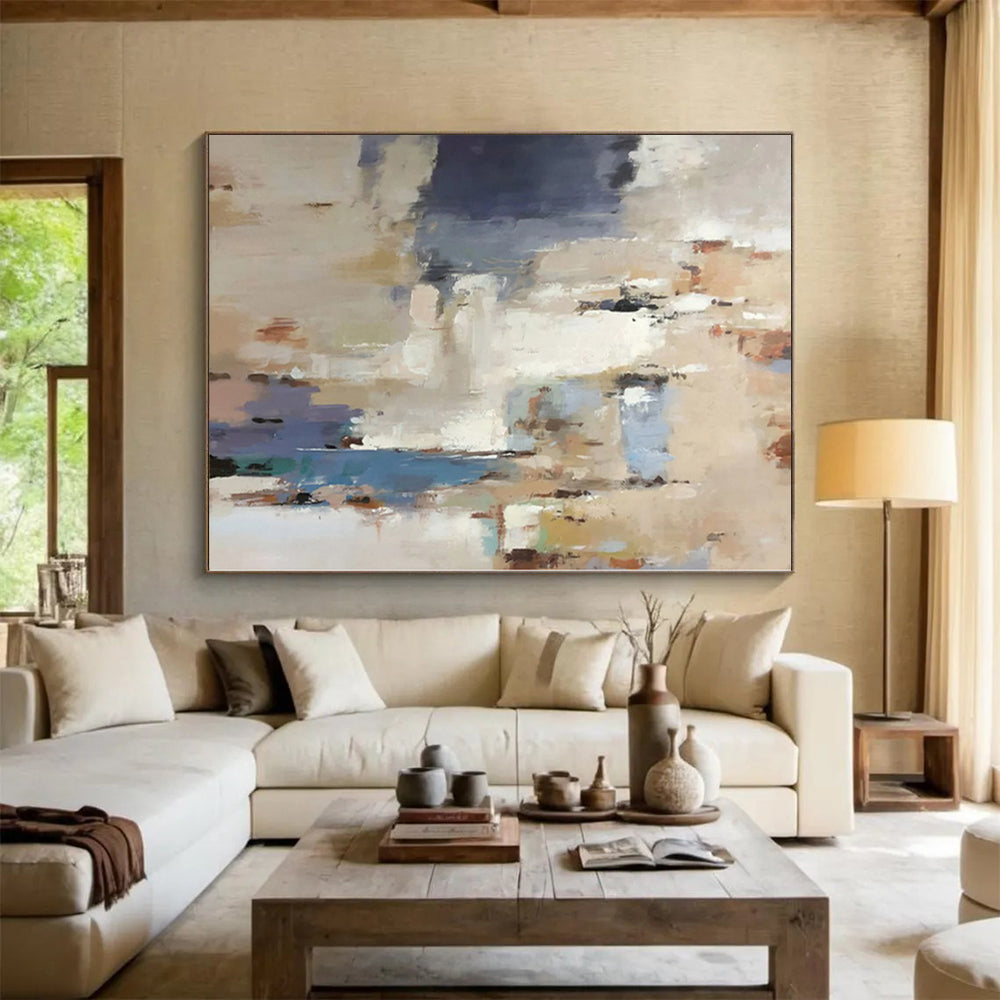 Monumental Custom Abstract Art for Guest Room Balcony Feature Walls