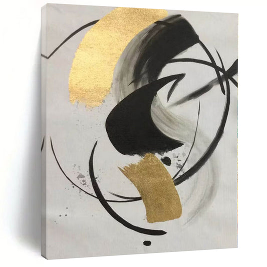 Immense Made-to-Order Abstract Painting for Home Music Practice Room Feature Walls