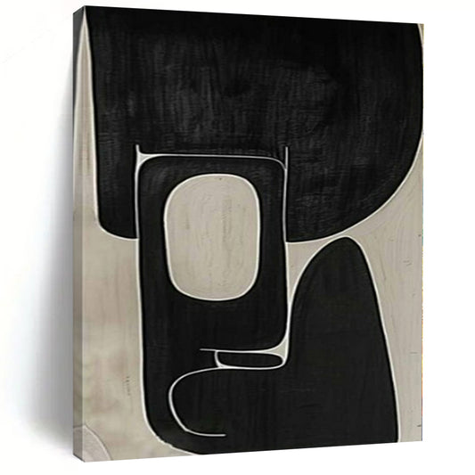Oversized Hand-Painted Modern Abstract Painting for Family Home Meditation Nooks
