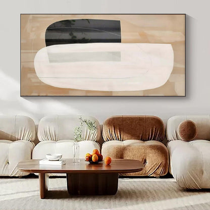 Oversized Hand-Painted Modern Abstract Mural for Family Home Teen Hangouts
