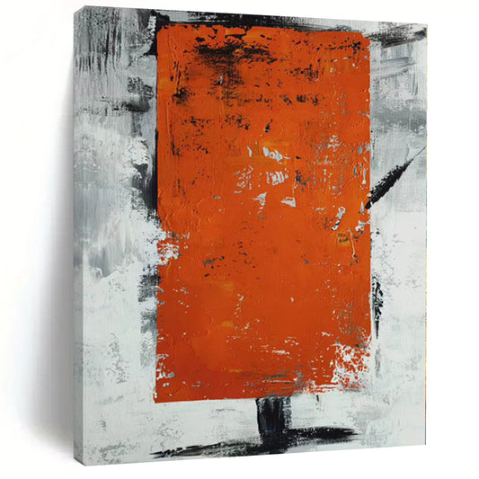 Monumental Custom Abstract Painting for Home Library Bookcase Back Walls