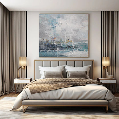 Super-Sized Hand-Painted Modern Abstract Wall Decor for Living Room Bay Windows