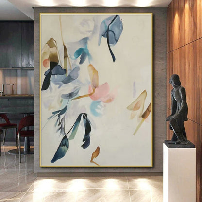 Massive Custom Abstract Painting for Home Office Video Call Background