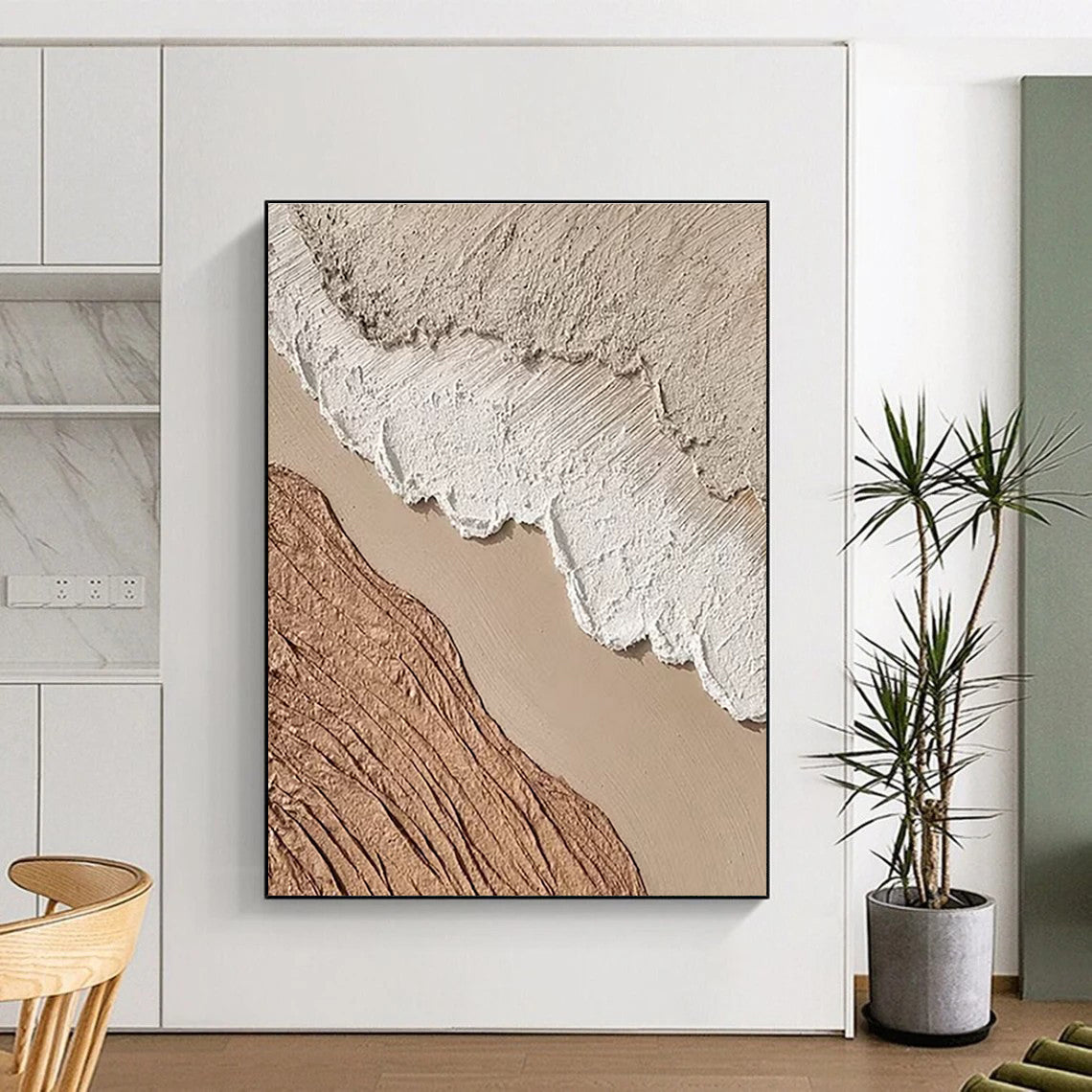 Oversized Abstract Wall Art for Hallway Staircase Visual Flow LargeART0673