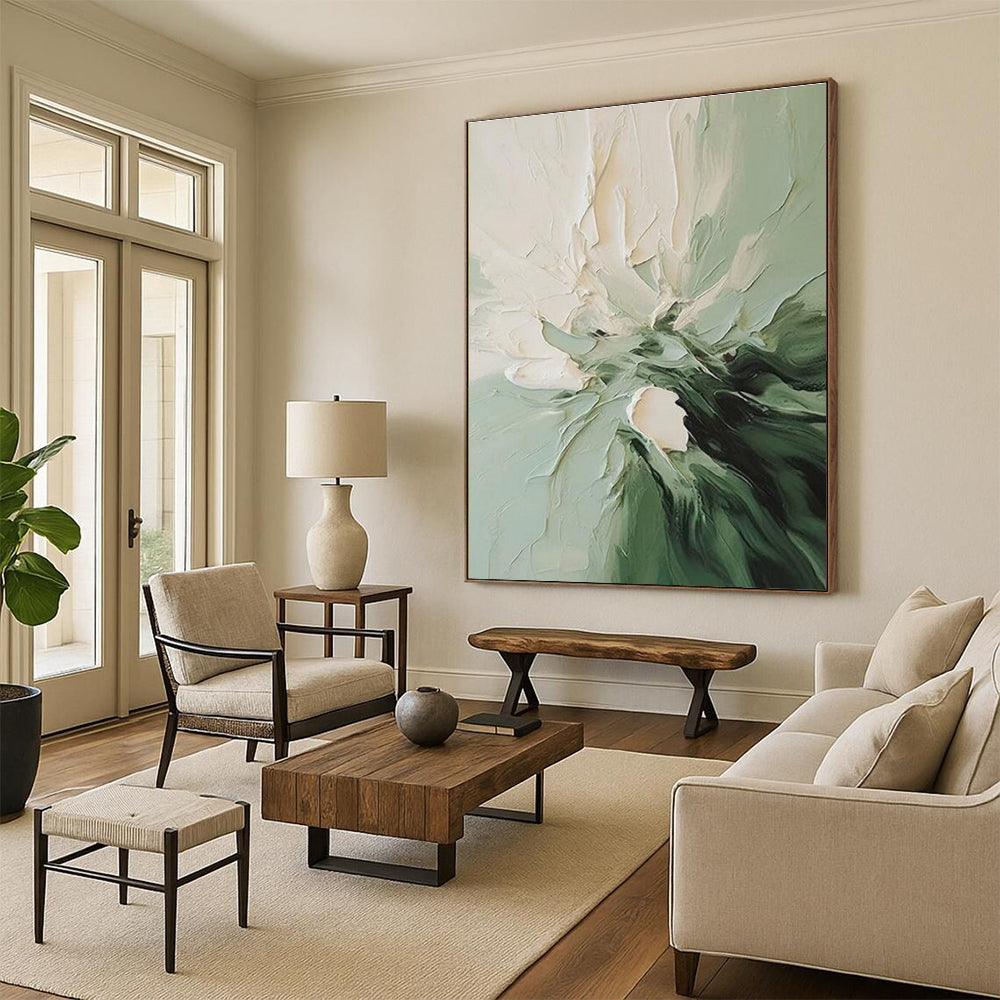 Huge Bespoke Hand-Painted Abstract Wall Art for Home Theater Acoustic Wall LargeART0624