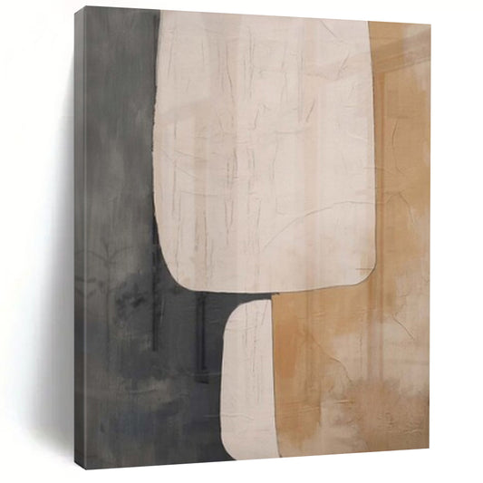 Oversized Hand-Painted Modern Abstract Painting for Family Home Sunrooms