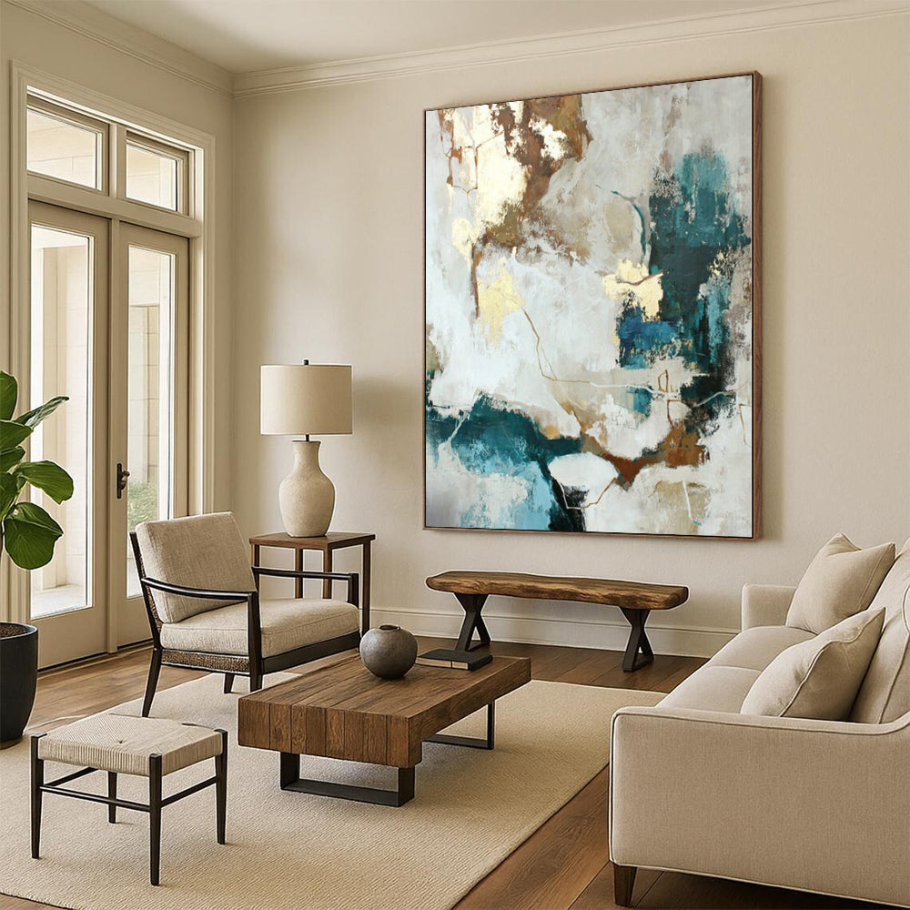 Oversized Custom Abstract Canvas for Pet Nook Spaces