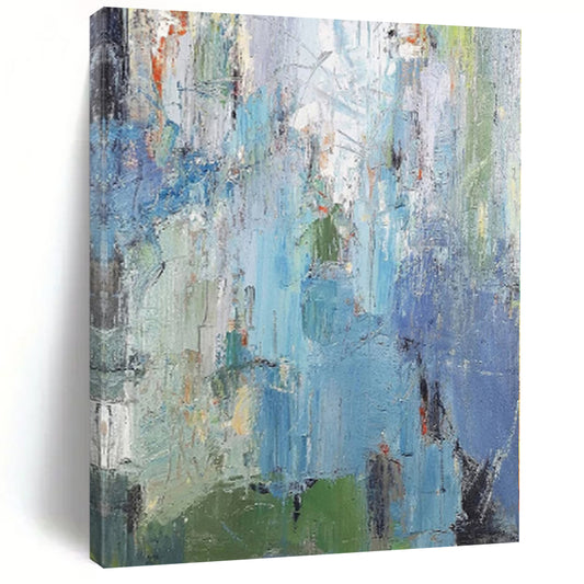 Large Abstract Canvas for Outdoor Cabana Lounges - Custom Weather-Resistant Acrylic