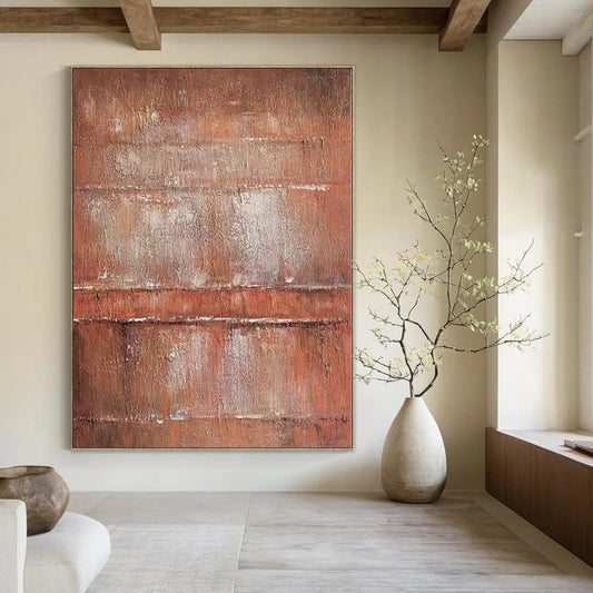 Monumental Abstract Painting for Loft Stairwells - Commissioned Mixed Media