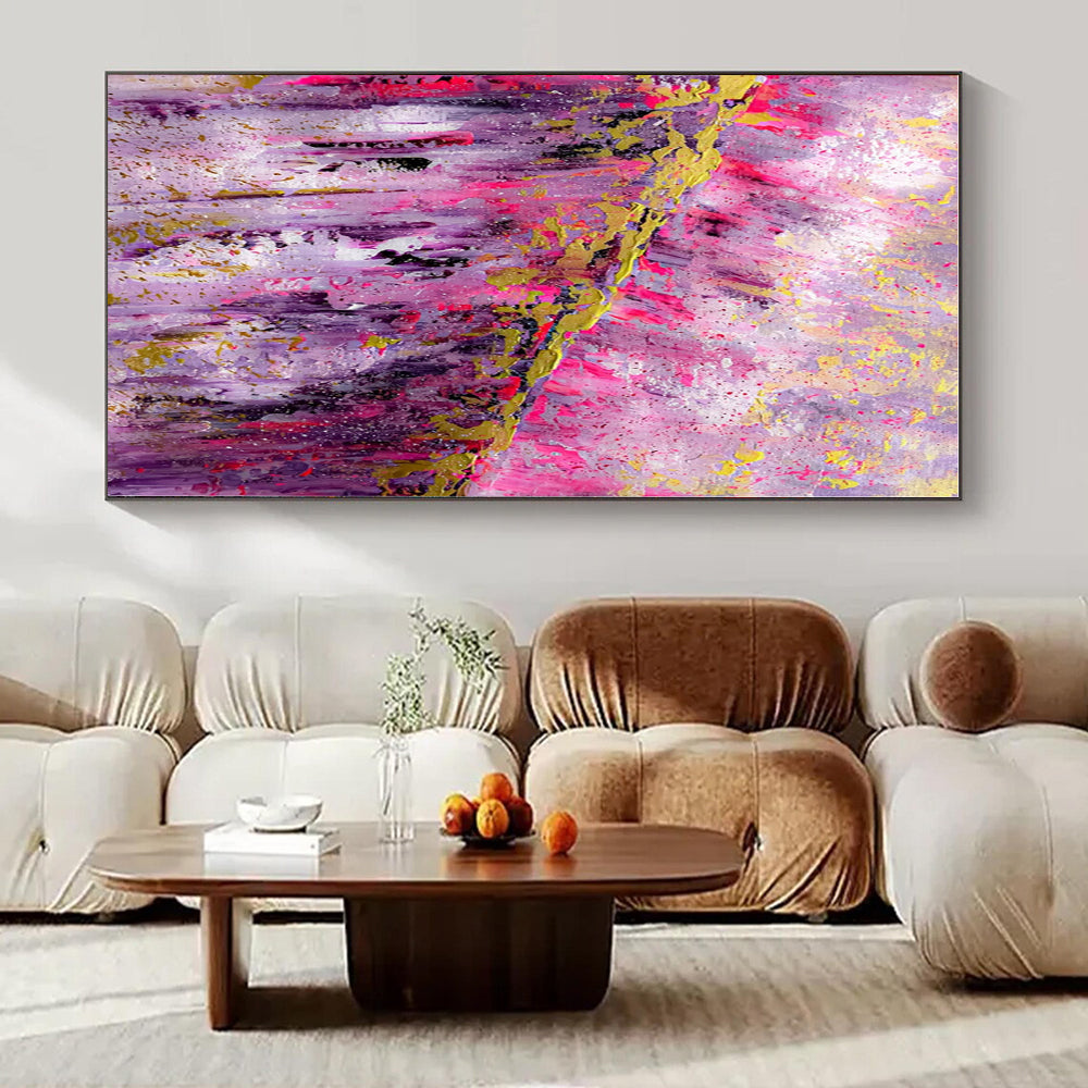 Extra-Vast Hand-Painted Modern Abstract Artwork for Bedroom Behind Vanity Mirrors