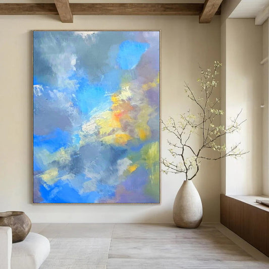 Hand-Painted Bespoke Abstract Art for Dining Room & Hotel Guest Rooms