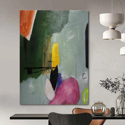 Hand-Painted Personalized Abstract Painting for Dining Room & Hotel Meeting Rooms