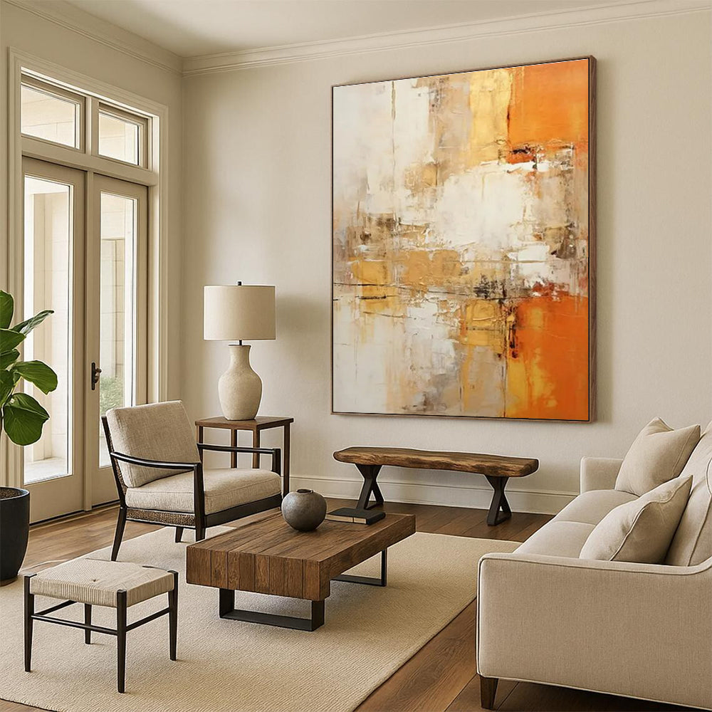 Monumental Contemporary Abstract Wall Art for Entryway Striking First Impression