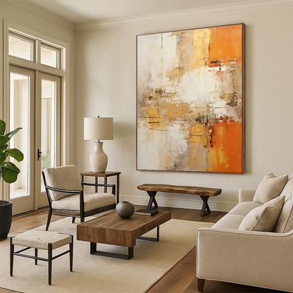 Monumental Contemporary Abstract Wall Art for Entryway Striking First Impression