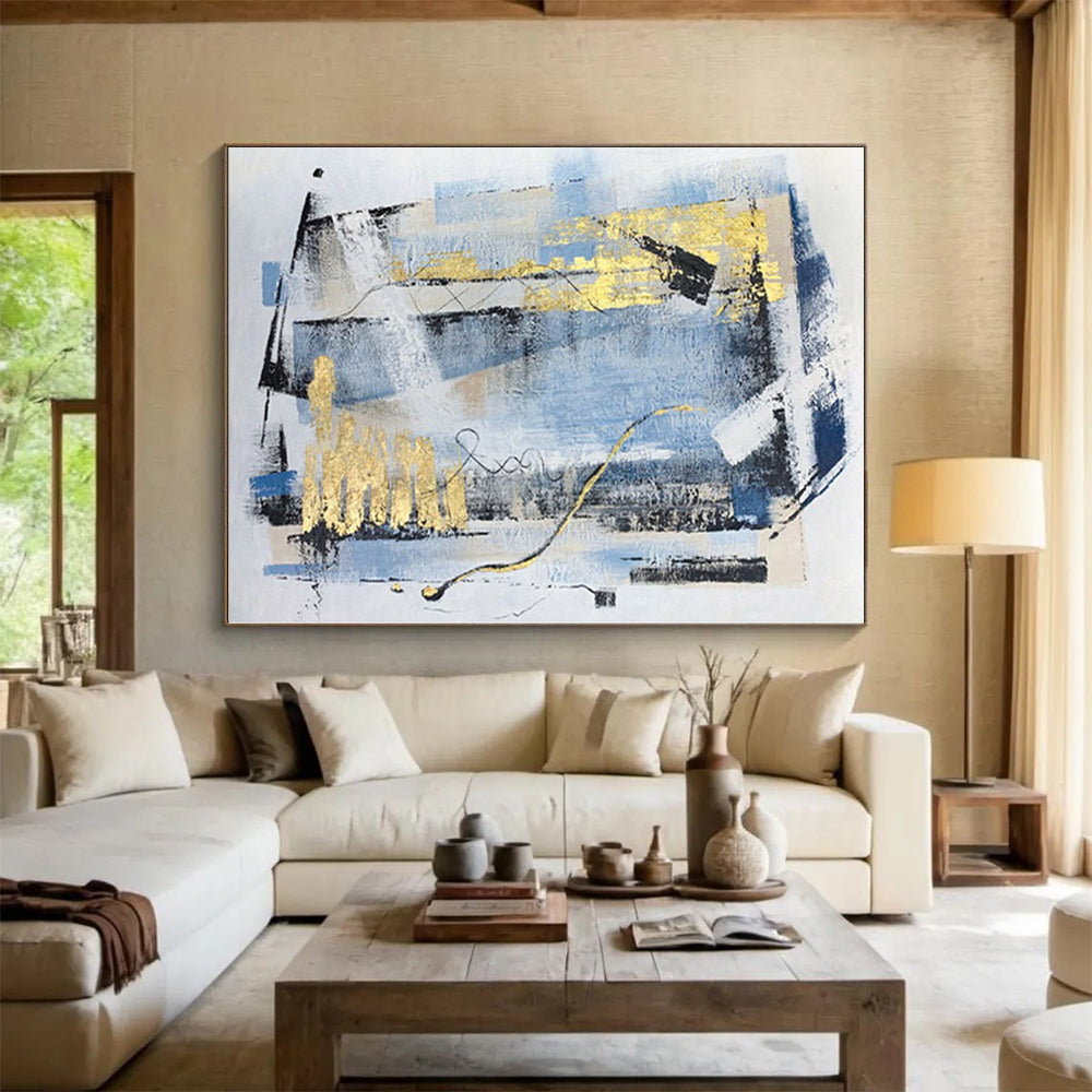 Immense Made-to-Order Abstract Canvas for Kitchen Pantry Feature Walls