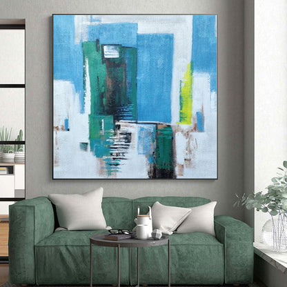 Oversized Made-to-Order Abstract Canvas for Walk-in Closet Shelving Wall