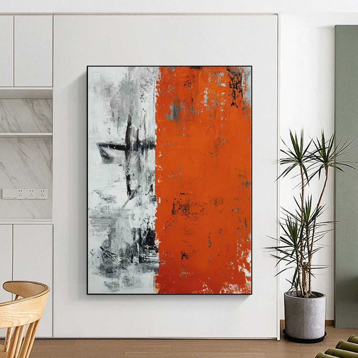 Giant Made-to-Order Abstract Canvas for Walk-in Closet Shoe Storage Walls