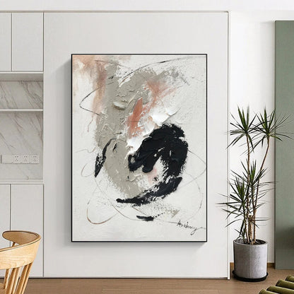 Made-to-Order Large Hand-Painted Abstract Canvas for Greenhouse Planting Area Wall