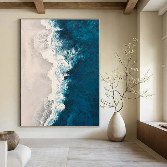 Custom Hand-Painted Abstract Mural for Dining Room & Hotel Wine Cellars