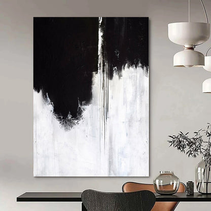 Captivating Hand-Painted Abstract Painting for Living Room Bookshelf Backdrops
