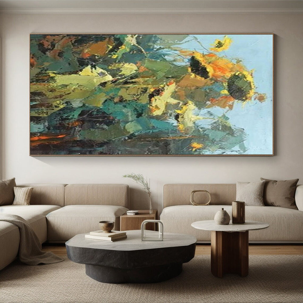 Large Contemporary Custom Abstract Wall Art for Modern Laundry Room Utility Sink Wall