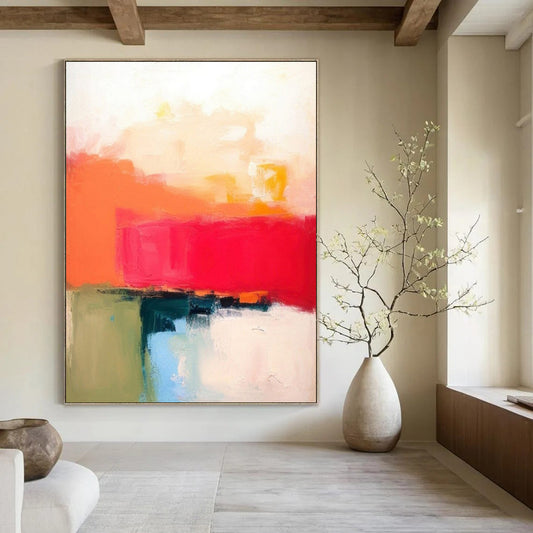 Extra-Vast Hand-Painted Modern Abstract Artwork for Villa Outdoor Living Areas