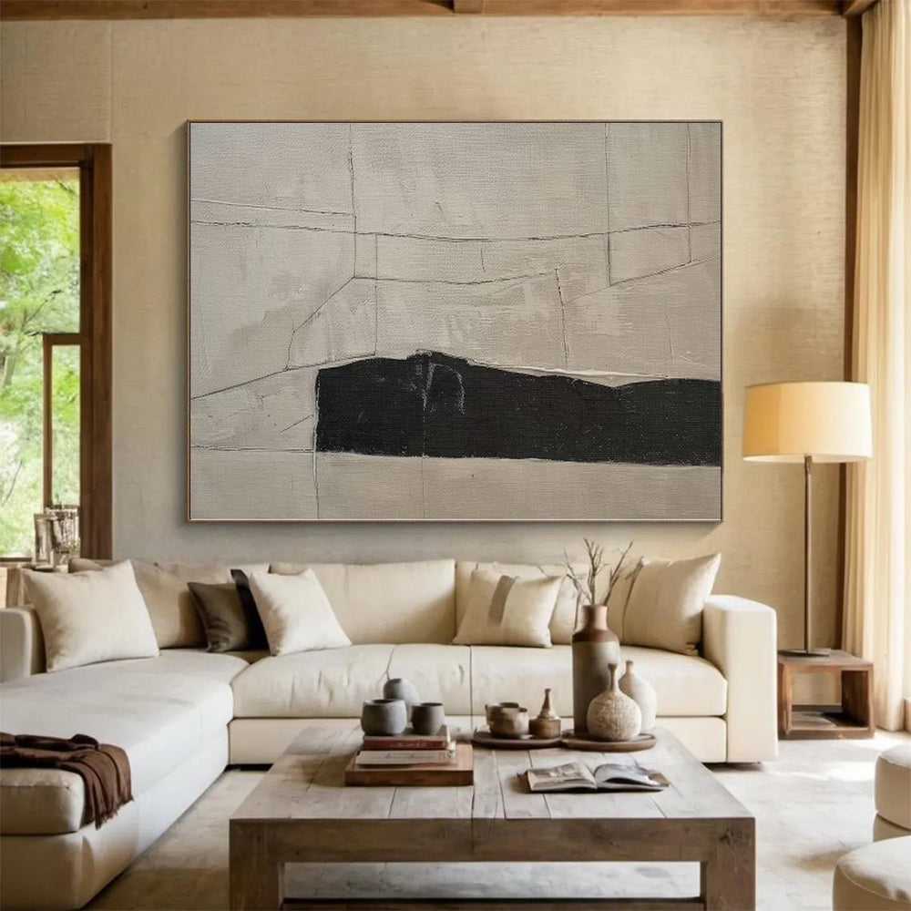 Immense Hand-Painted Abstract Wall Art for Home Craft Room Feature Walls