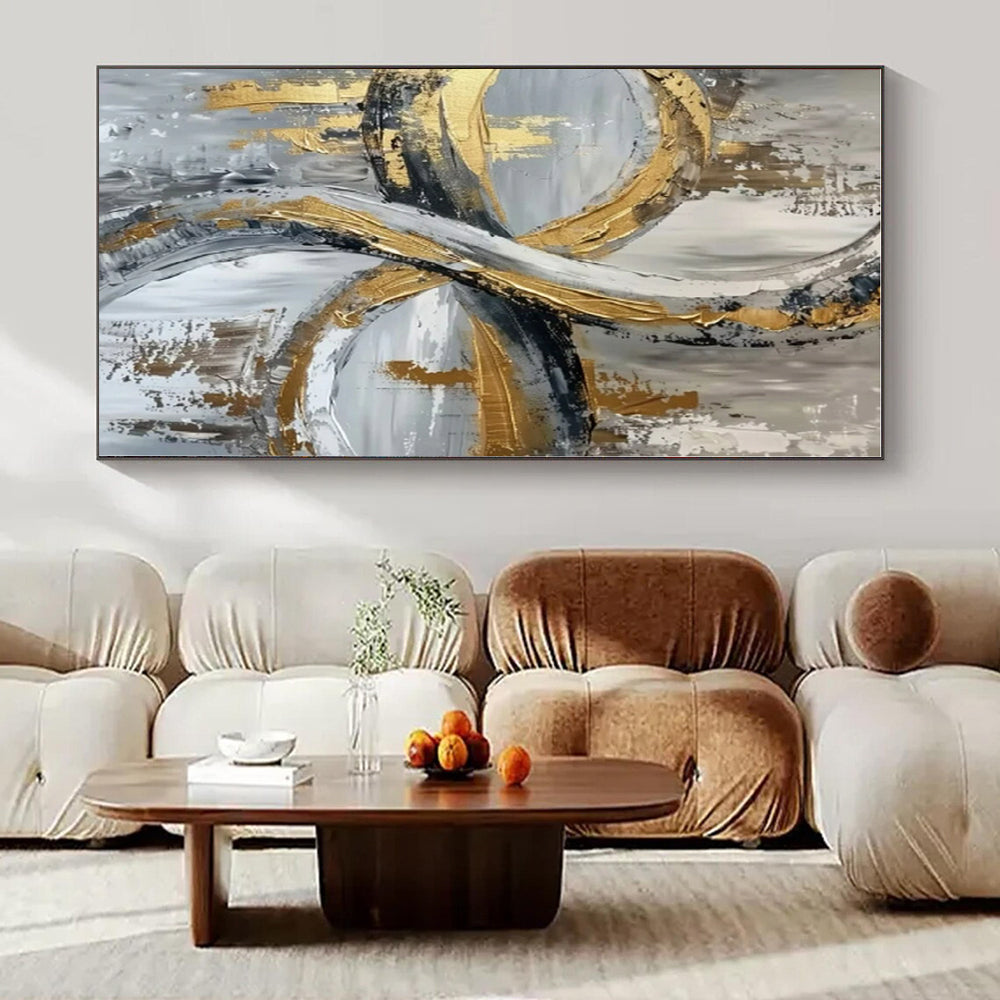 Nautical Nook Hand-Painted Abstract Wall Decor for Coastal Bedrooms
