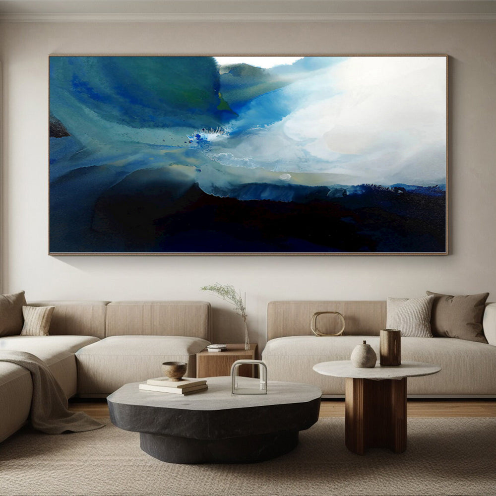 Made-to-Order Giant Hand-Painted Abstract Wall Art for Home Gym Workout Wall LargeART0587