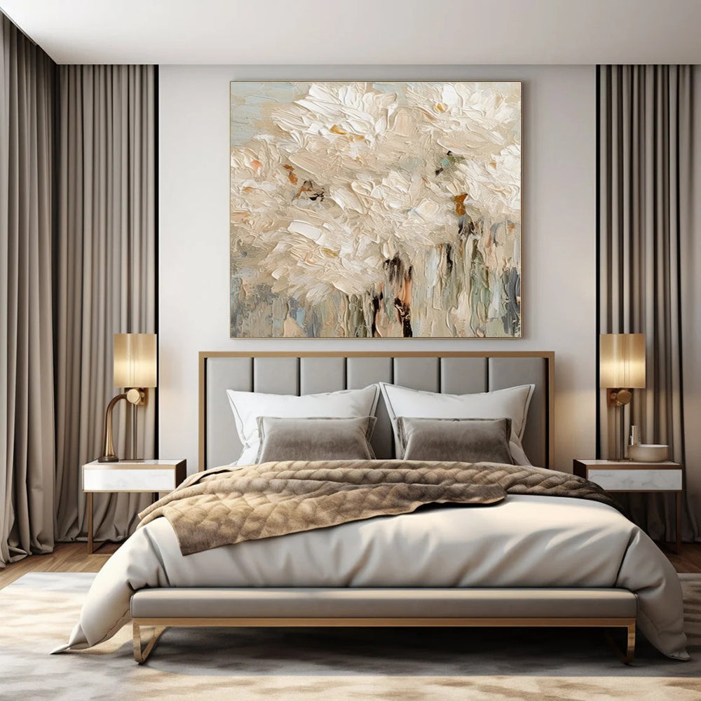 Oversized Custom Hand-Painted Abstract Painting for Office and Bar