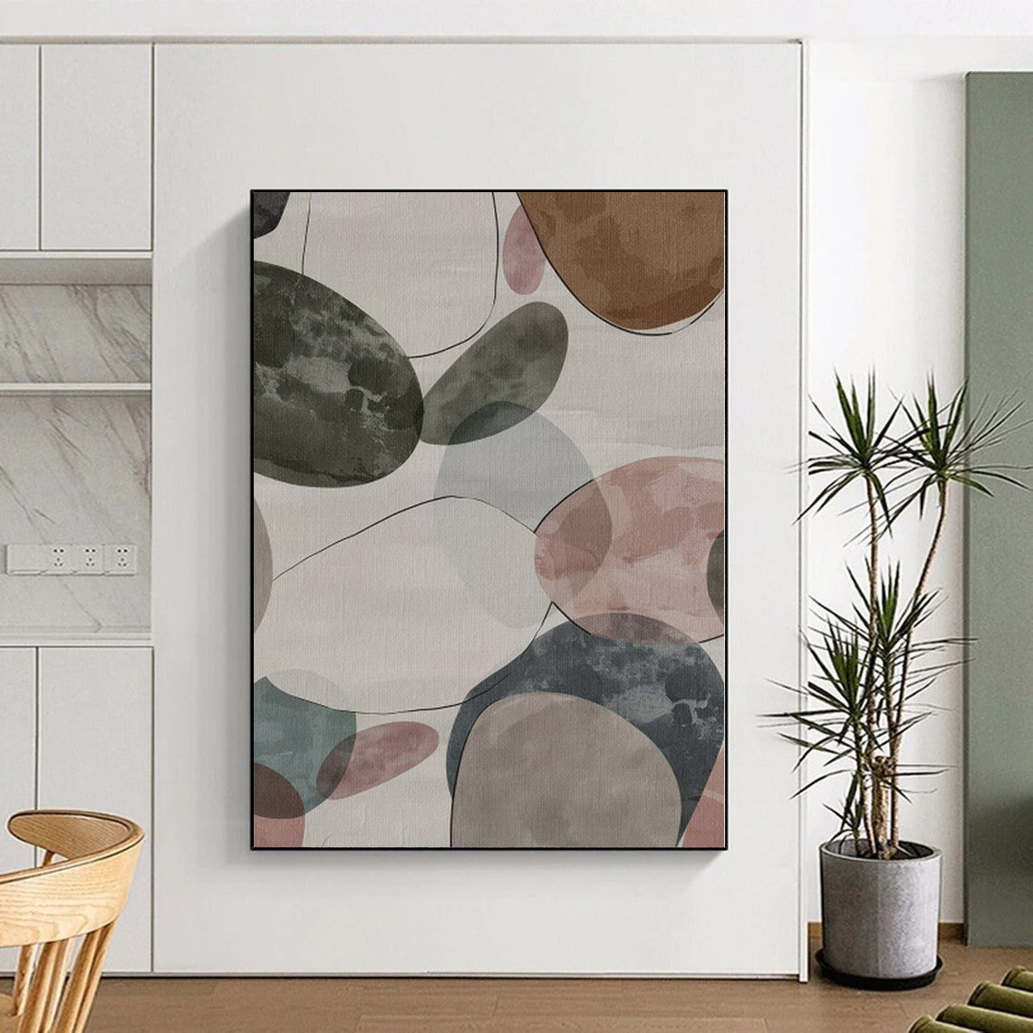Monumental Custom Abstract Canvas for Greenhouse Interior Walls