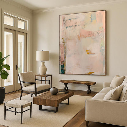 Giant Hand-Painted Abstract Canvas for Home Theater Screen Surround LargeART0684