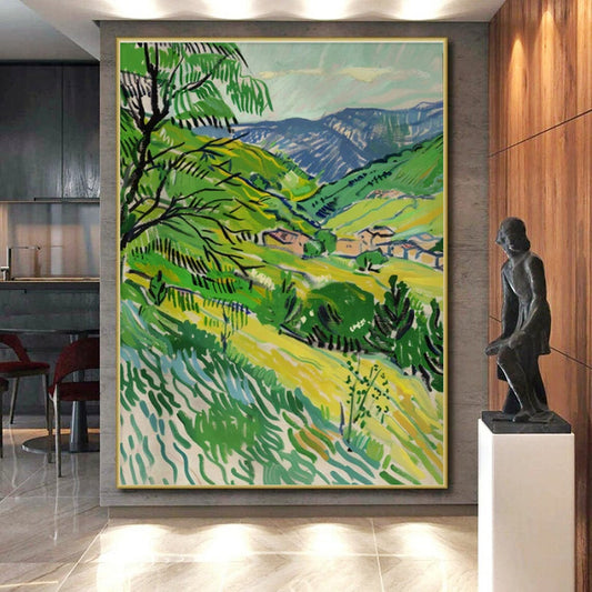 Large Modern Abstract Art Hanging for High-End Club Lounge Areas