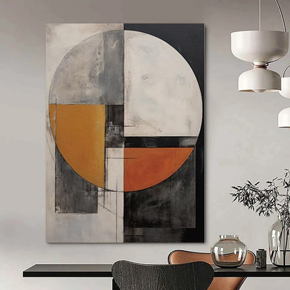 Artistic Stripe Hand-Painted Mural for Dining Room Statement Walls