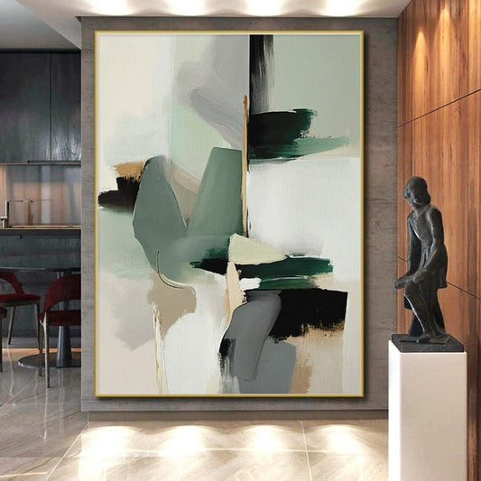 Vast Contemporary Abstract Canvas for Sunroom Natural Light Enhancement in Modern Homes