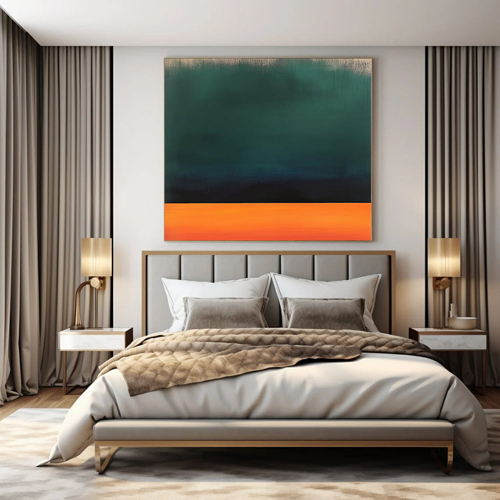 Harvest-Themed Hand-Painted Abstract Art for Dining Room Alcoves
