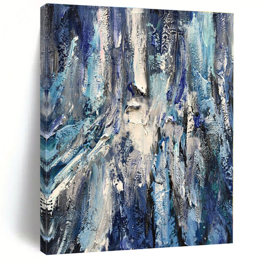 Oversized Custom Hand-Painted Abstract Painting for Office and Hotel Executive Suites