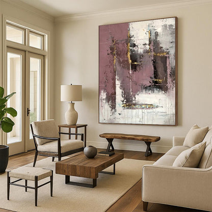 Oversized Custom Abstract Painting for Home Office Focal Wall
