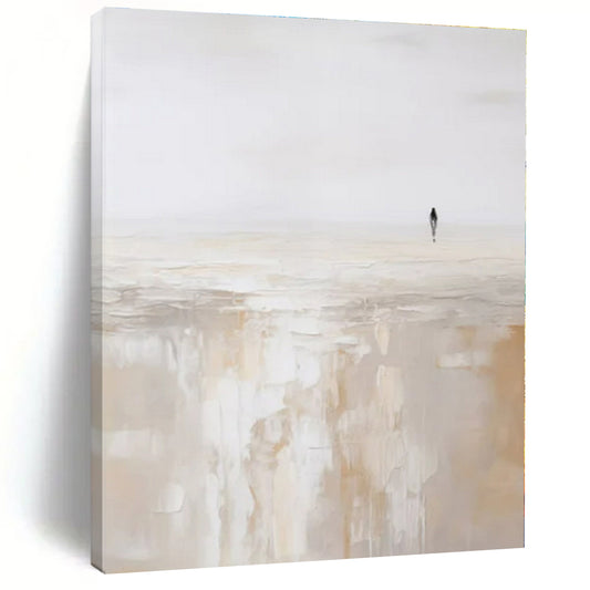 Oversized Custom Hand-Painted Abstract Mural for Office Rooftop Lounges