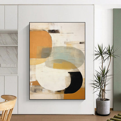 Contemporary Large-Scale Hand-Painted Abstract Canvas for Modern Living Room Focal Wall