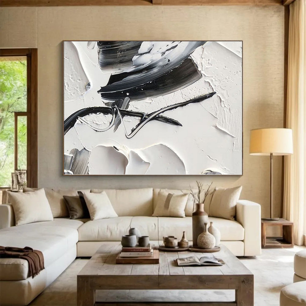 Giant Made-to-Order Abstract Painting for Living Room Fireplace Mantels