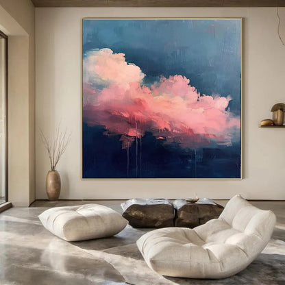 Oversized Custom Hand-Painted Abstract Art for Office & Hotel Outdoor Gardens