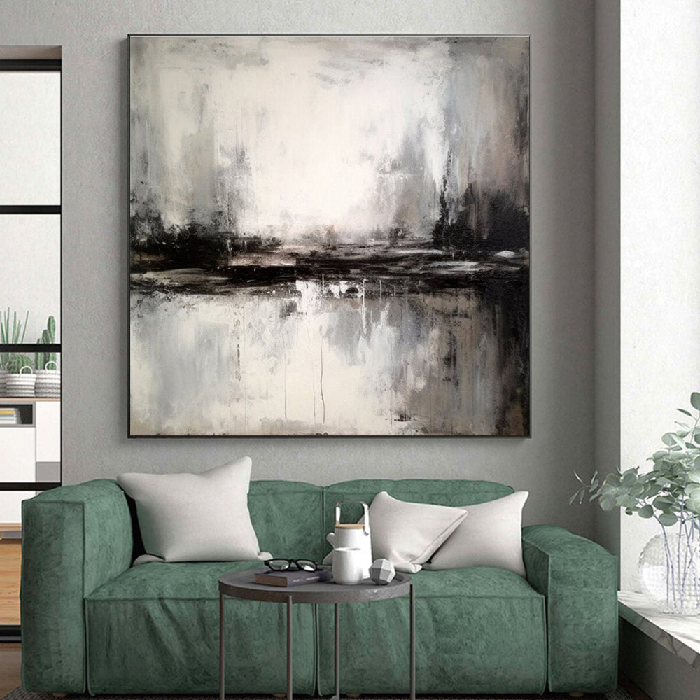 Extra-Huge Hand-Brushed Abstract Painting for Home Music Studio Practice Wall LargeART0623