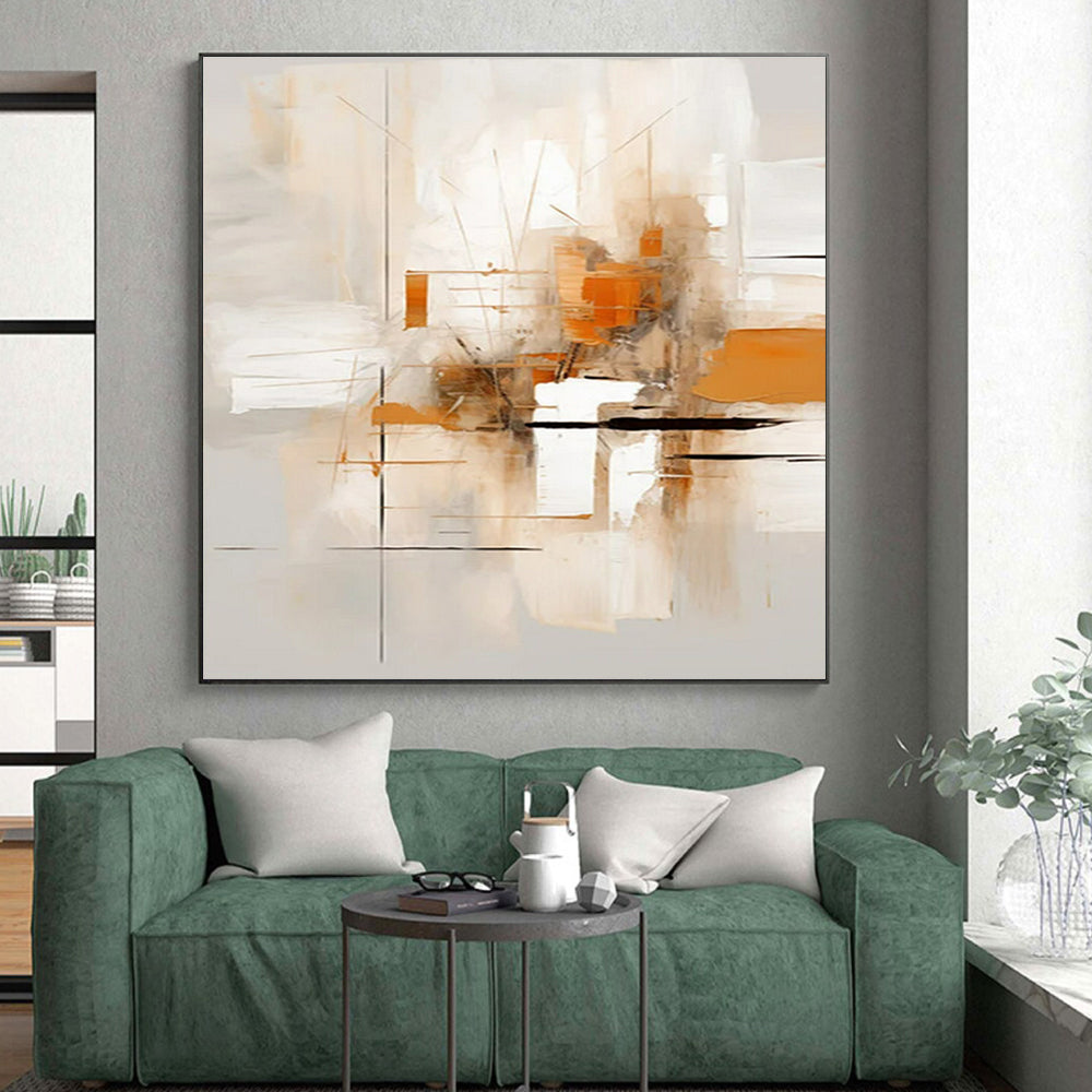 Extra-Huge Contemporary Abstract Painting for Hallway Visual Flow Enhancement