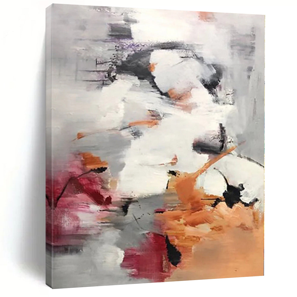 Oversized Custom Abstract Painting for Home Wine Cellar Tasting and Storage Feature Walls