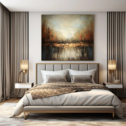 Giant Hand-Painted Contemporary Abstract Art for Villa Home Gyms