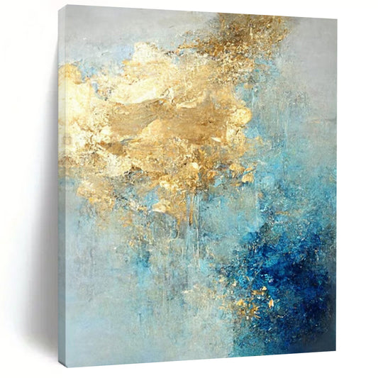 Extra-Huge Hand-Painted Modern Abstract Canvas for Luxury Hotel Executive Suites