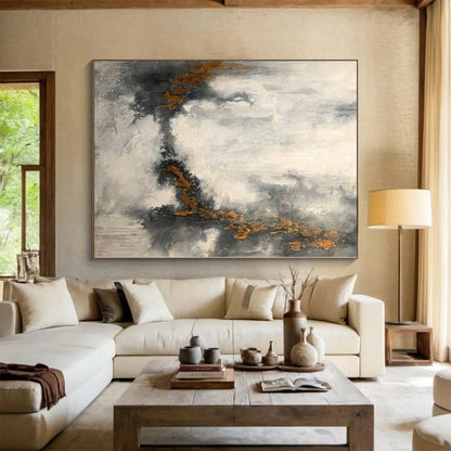 Enormous Custom Abstract Canvas for Pet Nook Feature Wall