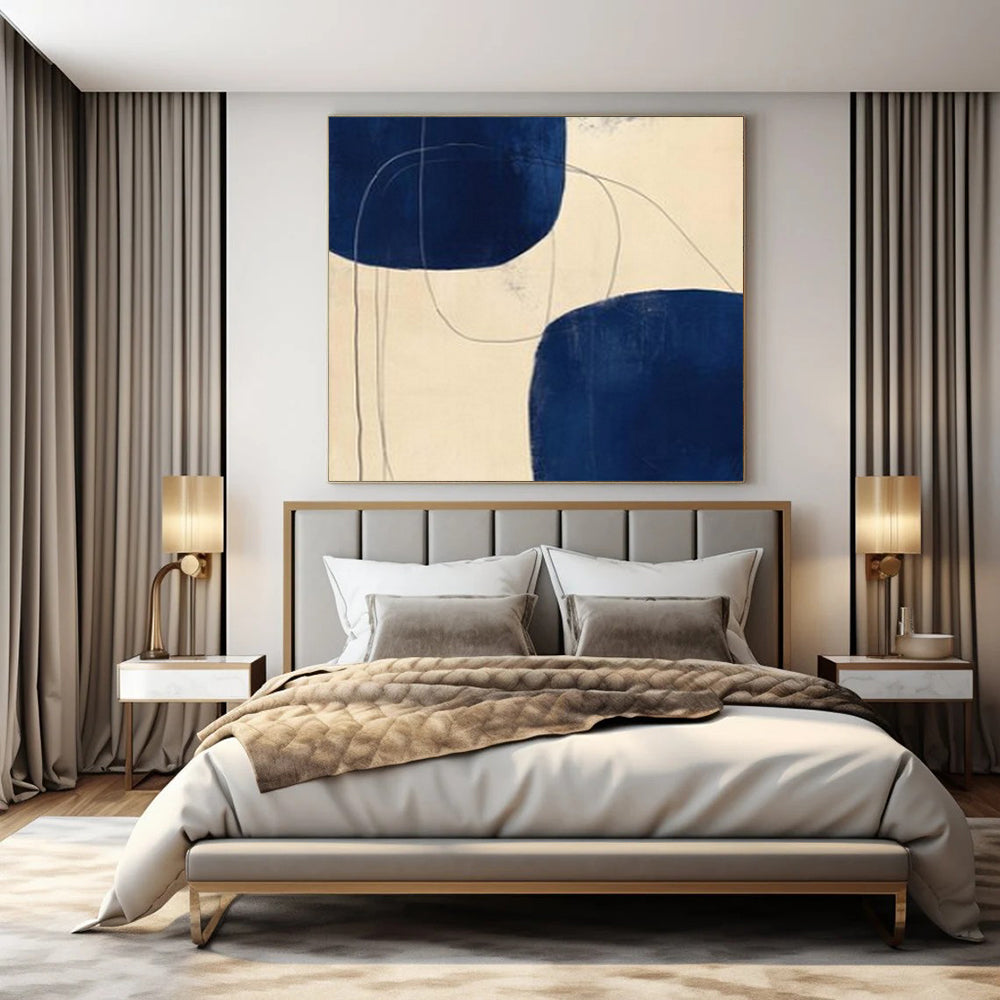 Huge Hand-Painted Contemporary Abstract Painting for Family Home Pet Lounges